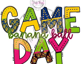 Banana Baseball PNG | Bananas Baseball | Bananas | Party Animals | Baseball | Instant Download | Banana Ball | Let's Go Bananas