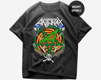 Vintage 1990 Anthrax Persistence of Time Band T-shirt / Single