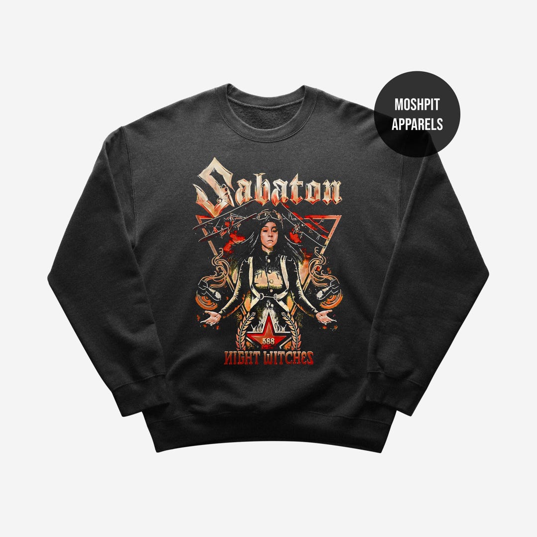 Sabaton Sweatshirt - Metal Music Sweatshirt - Night Witches Sweatshirt ...