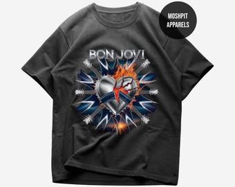 Bon Jovi T-Shirt - Rock Music Shirt - Keep The Faith - Slippery When Wet Album - Bon Jovi Merch - Unisex Rocker Clothing