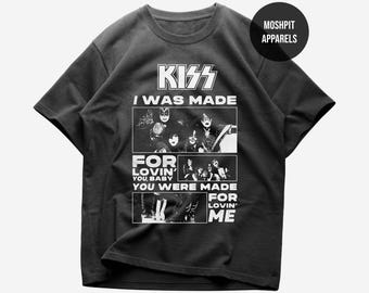 Camiseta KISS - Camiseta de música rock - Camiseta de la banda KISS - Álbum Dynasty - Dressed To Kill - Merchandising de KISS - Ropa rockera unisex