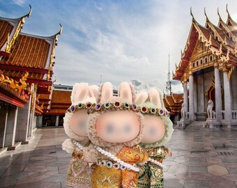 Traditional Thai Clothing w/ Headband Outfit for LBB 1.0/2.0/3.0 (15/17cm doll)