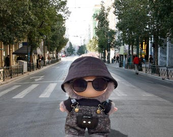 Black Denim Overalls Outfit for LBB 1.0/2.0/3.0 (15/17cm doll)