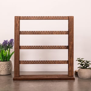 Soporte para joyas, organizador de pendientes de madera, expositores de joyas de madera, soporte para pendientes personalizado, organizador de pendientes imagen 10