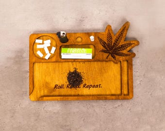 Bandeja de madera para liar personalizada, Bandeja de madera para liar, Juego de bandejas de madera para liar, Bandeja de liar personalizada, Regalos para fumadores, Bandeja de liar de regalo, Bandeja de madera para liar