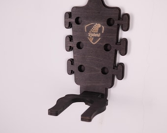 Personalized Wooden Guitar Hanger, Custom Wall Mount for Guitars
