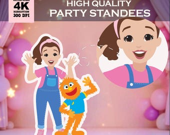 Printable Ms Rachel Standee Cutouts, DIY Birthday Party PNG Clipart, MS Racheal Cutout Prop, Party Girls Decor