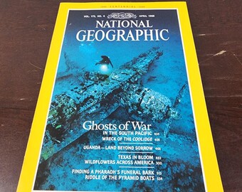 National Geographic Magazine April 1988 No Insert
