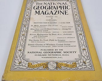 National Geographic Magazine  August 1929 No  Insert