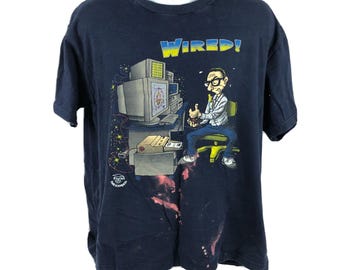 Wired Vintage 90s Early PC Computer T-Shirt Size Large Single Stitch The Experts