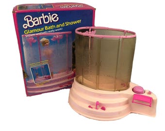 Barbie Doll Glamour Bath & Shower Furniture Accessories Incomplete Vintage 1986