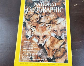 Vintage 1991 National Geographic Magazine - Etsy