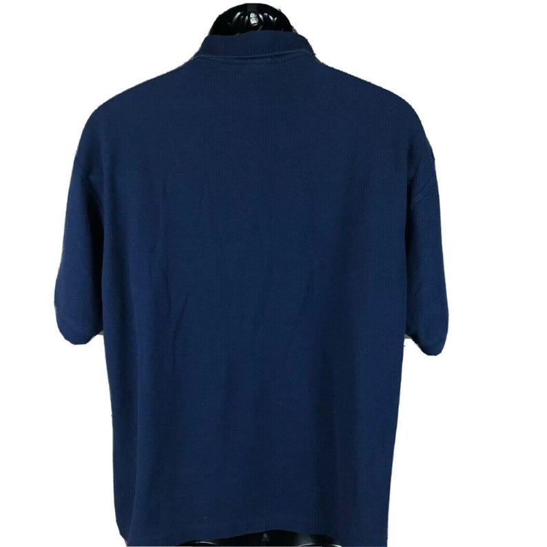 NIKE Vintage 90s Golf Polo Shirt Size XL White Tag Navy Blue Swoosh image 2