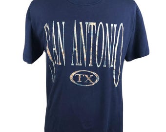 Vintage 90s San Antonio Texas T-Shirt Size Large Single Stitch USA Made Travel