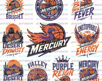 10 archivos en 3 formatos, Mercury svg, Mercury png, paquete Mercury, logotipo I Cup, camiseta, imágenes prediseñadas, Cricut / archivo en capas, descarga instantánea, Phoenix svg