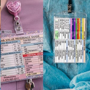 Editable Nurse Badge Reference Cards | Nursing Study Flashcard Templates (Digital Download)