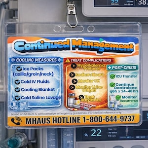 Malignant Hyperthermia Quick Reference Card | OR Nurse Badge Guide (Digital Download)