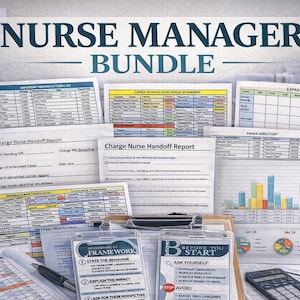 Nurse-Manager-Toolkit-Bundle | Charge Nurse Vorlagen, Call Plan, Handoff Report (Digitaler Download)