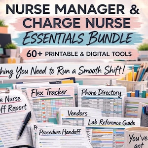 Nurse Manager Toolkit Bundle | Charge Nurse Templates, Call Schedule, Handoff Report (Digital Download)