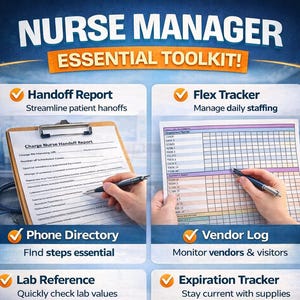 Kit de herramientas para el gerente de enfermería: plantillas para el personal de enfermería a cargo, programación de llamadas e informe de transferencia (descarga digital)