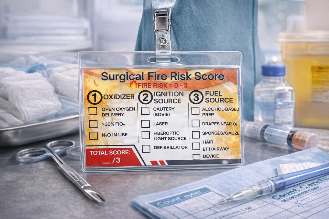 Surgical Fire Risk Score Interpretation Badge Card (printable) - Etsy