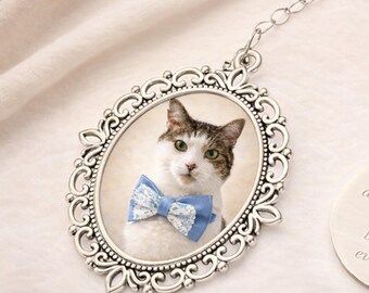 Personalised Pet Memorial Pendant, Custom Dog or Cat Loss Photo Keepsake, Pet Sympathy Gift, Rainbow Bridge Remembrance Charm