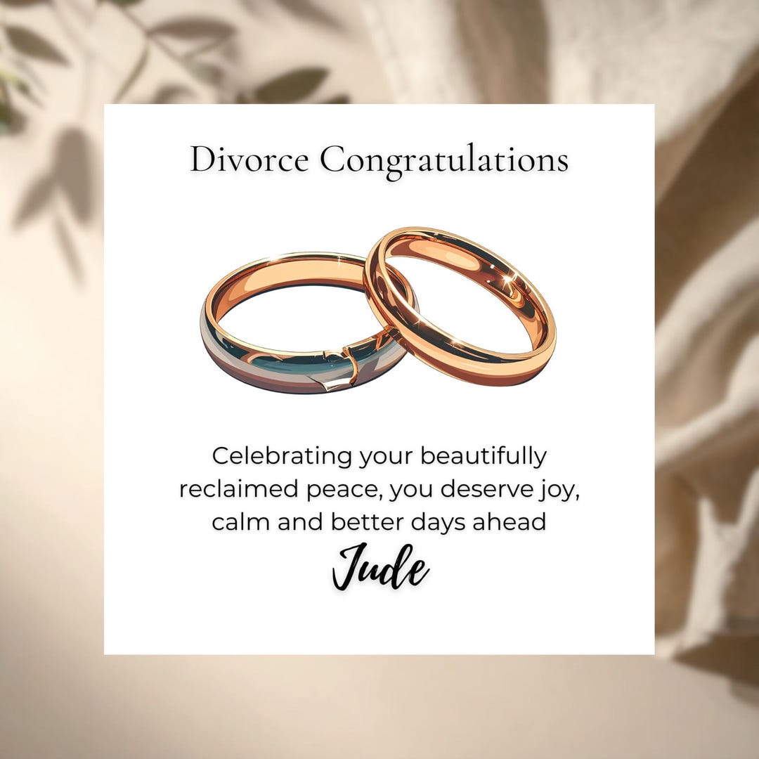 Divorce Card for Husband From Friends, Funny Separation Greeting With ...