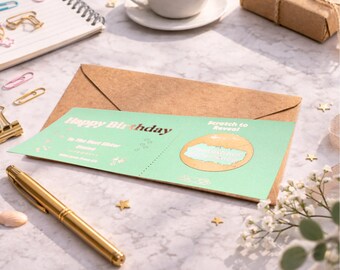 Photoshoot Experience Scratch Ticket Surprise, Personalised Birthday Gift Voucher Reveal for Sister Friend