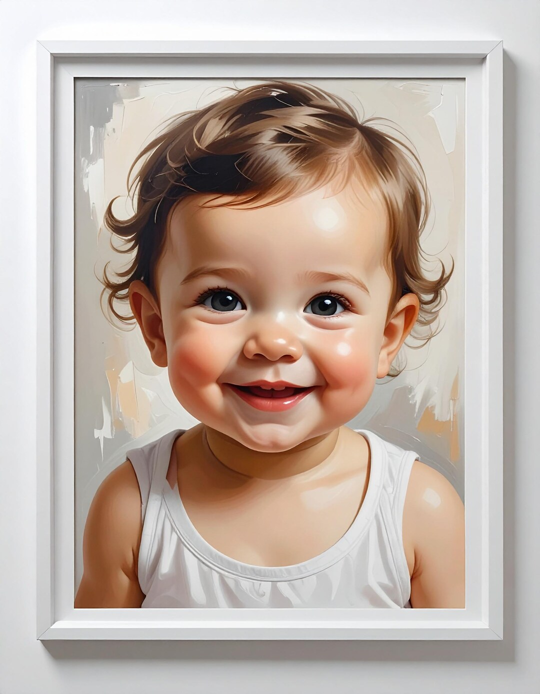 Custom Baby Illustration for Mother’s Day, Personalised Child Portrait ...