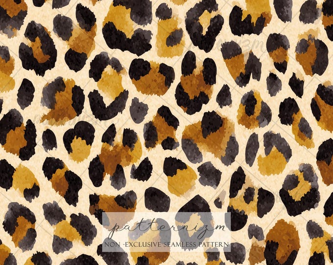 Seamless Leopard Print Pattern Digital Download – Whimsical Animal Skin Design, Trendy Cheetah Fabric for Fashion, Home Decor & Crafts