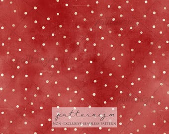Seamless Red Polka Dot Pattern Digital Download – Vintage Cottagecore Dot Print, Retro Fabric Design, Classic Background for Crafts