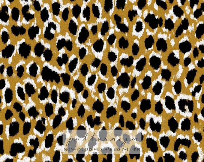 Leopard Seamless Pattern – Classic Brown Animal Print Repeat Design for Fashion & Crafts
