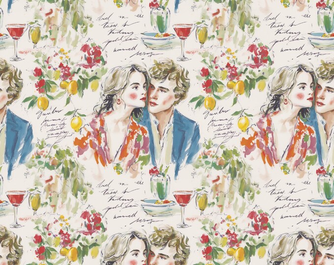 Romantic Couple Seamless Pattern - Valentine's Day - Digital Download
