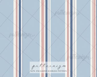 Classic Ticking Stripe Seamless Pattern Digital Download – Vintage French Stripe Design, Farmhouse Fabric Print, Coastal Wallpaper