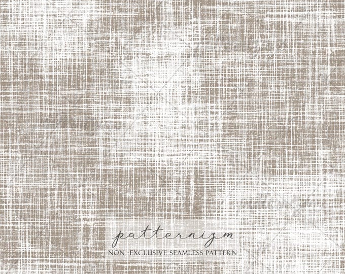 Seamless Textured Linen Pattern Digital Download – Distressed Beige Fabric Design, Neutral Burlap Background for Crafts & Scrapbooking