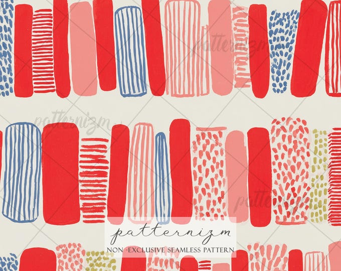 Cozy Bookshelf Seamless Pattern – Colorful Literary Illustration, Book Lover Repeat