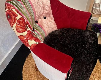 The pink lady armchair, bergere style OOAK