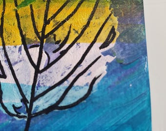 ACEO original art card by FarFalle. Synestesic nature 2