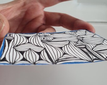 ACEO original art card by FarFalle. Brain doodling 4