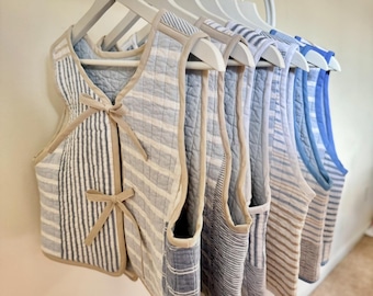 リワークキルティングベスト | 職人手作りの服 | 心地よいパッチワークベスト | 環境に優しいアパレル