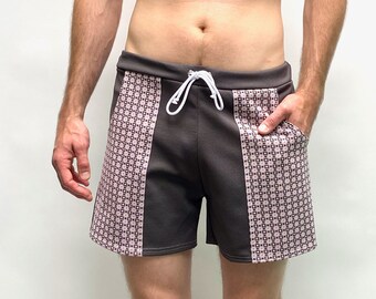 Frankie Four Handmade Vintage Style Grey Men's Swim Trunks