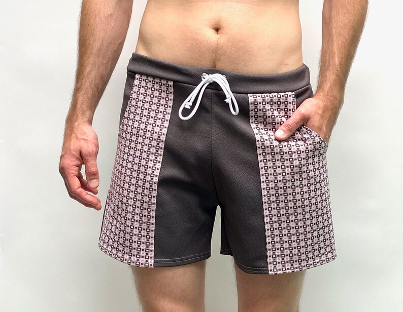 Frankie Four Handmade Vintage Style Grey Men/'s Swim Trunks