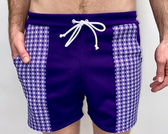 Frankie Four Handmade Vintage Style Men's Purple Swim Trunks