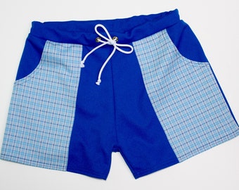 Frankie Four Handmade Vintage Style Men's Blue Swim Trunks