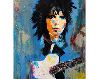 Chrissy Hynde Portrait Art Print - The Pretenders Music Poster - Rock and Roll Wall Decor -