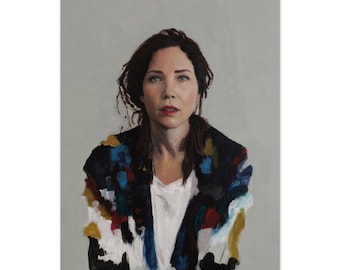 Kim Deal Portrait Print - Original Acrylic Fine Art Poster - Pixies and The Breeders Wall Decor - Music Legend