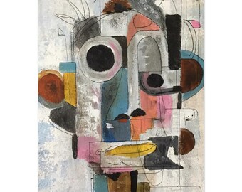Abstract Modern Art Portrait Print