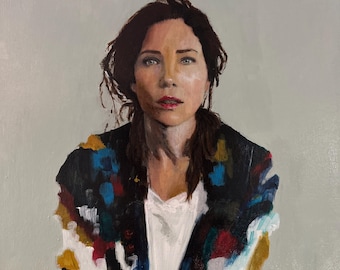 Kim Deal portrait in acrylic, original painting
