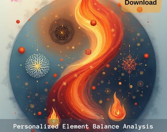 Personalisierte Element-Balance-Methode | Geburtshorbuch für Feuer, Erde, Wasser, Luft | Benutzerdefinierte Aktionsplan & Anleitung | PDF Rapport