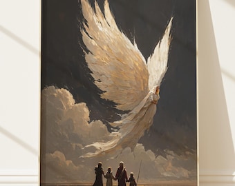 Angel Fine Art Radiant Family, museumepos, christelijke print